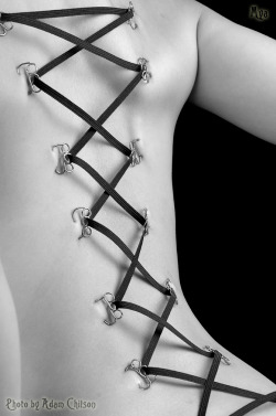 kristin-kailey:  This is so beautiful.  I have kind of a body piercing fetish, especially if it’s done creatively and this kind of corset piercing is super creative and sexy.   I could never take it upon myself to do this, but if my owner were to