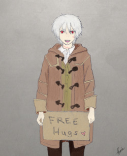 Free hugs. P.S. though, i don&rsquo;t think that Nezumi would allow that ^^