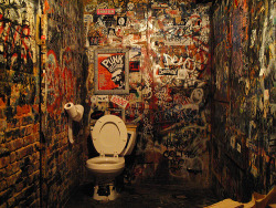 stromouk:  CBGB’s bathroom.  I just wanna have queer sex in public restrooms.