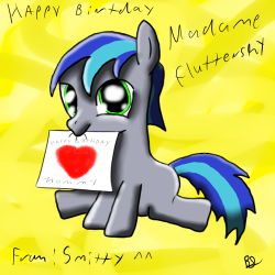 Gift for Madame-Fluttershy Happy Birthday ^^ From: Smittygir4 and your smitty colt ^_^ 