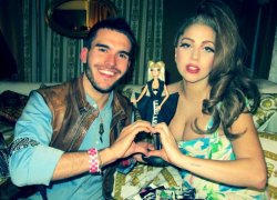 ladyxgaga:  Gaga with Gaga doll maker, Alfonso Herrero, after her show in Amsterdam. 