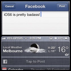 Posting Straight From Ios Is So Rad. Makes Life Easy As Shit! #Ios6 #Apple #Badass