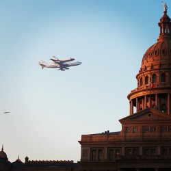 crazycade:  instagram:  Space Shuttle Endeavour Flies from Texas to California Want to see more photos of Endeavour? Check out the tags #spottheshuttle, #Endeavour, and #NASA to see more. Space shuttle Endeavour is en route from Texas to Edwards Air Force