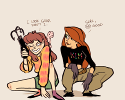 dannyfenton:  lowlighter:  been seeing a lot of Gravity Falls crossovers with other mystery kids on my dash, and naturally, I was like- why not teens!!!!  kim and mabel oh my gosh 