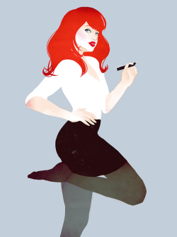 arrowsandsnark:  My lady requested Natasha in her sexy business wear, so I drew that and another one of regular Natasha to match. 