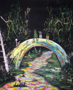 yuichihirako:  平子雄一 庭先メモリーズ 僕らの橋 2012年 アクリル キャンバス 130 × 162 cm ————————————————- Yuichi Hirako Memories of My Garden / Our Bridge 2012 Acrylic on canvas 130 × 162 cm