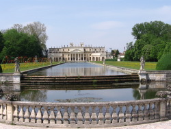 Villa Pisani is a late baroque villa at Stra on the mainland of the Veneto, northern Italy. It was begun in the early 18th century for Alvise Pisani, the most prominent member of the Pisani family, who was appointed doge in 1735. The initial