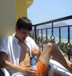 turkishgayfeetsox:  PROBABLY A TURKISH BOY DRINKING THE MOST CONSUMED BEER BRAND IN TURKEY