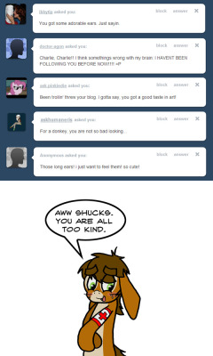 askcharliefoxtrot:  EVERYTHING IS DREADFUL AND I HATE EVERYONE FOREVER HARUMPH - Charlie Foxtrot ((“Brown pony” courtesy of http://askstarshot.tumblr.com/)) Ask Charlie Foxtrot #040: Brown Pony fanmail  lolwut. XD