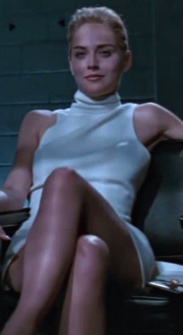 westcoastguy1:  celebnudes4u:  Sharon Stone from “Basic Instinct”  I will never tire of this clip!❤️   This is still such a turn on