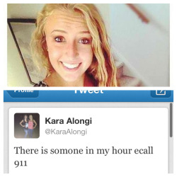 my-own-sword:  llama-sexual:  GUYS STOP SCROLLING  Kara Alongi is a junior in high school and went missing from her home in Clark, NJ tonight, 9/30/12, around 6pm. This is the last thing she tweeted before her parents came home to find her phone smashed