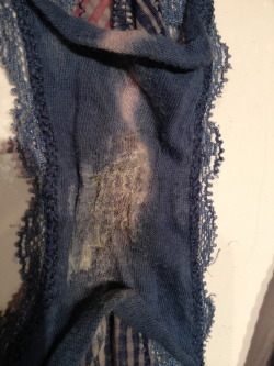 wenders (wenders19@hotmail.fr) submitted: GF panties, she&rsquo;s 35 and xs size, first one , the blue one, was worn after a fuck so there&rsquo;s a bit of sperm in it&hellip;.