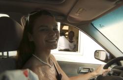 mariennesilverleaf:  Cum-soaked woman using the drive-thru. This is too hot!