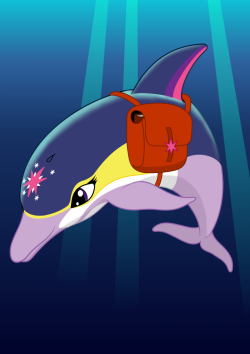 Twilight Sparkle as a dolphin by ~MykeGreywolf Well this is a rather adorable occurrence