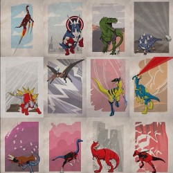 Dinosaur Super Heroes enough said&hellip; #ironman #captainamerica #hulk #thor #colossus #storm #wolverine #cyclops #gambit #nightcrawler #daredevil #deadpool #marvel #marvelcomics  (Taken with Instagram)