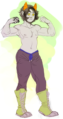 cheesydicks-blog:   headtraumakid:  headtraumakid:  Now for something completely different!—I combined my favorite body-types for Nepeta. I like almost-boy-like Nepeta, and thick-thighs/bottom heavy Nepeta. I rather like this combination of the