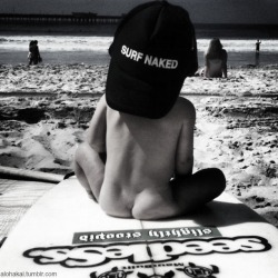 alohakai:  Watching over Kai JR, surf naked or go home! (taken with instagram) 