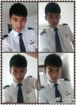 asian-guys-are-sweet:   Lu Senwei, a cute flight attendant of some China airlines. So adorable, he is! Cr. benran   ABSOLUTELY CUTE
