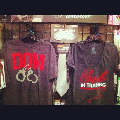 mistresskitty69:  maliit:  Judging by tee-shirt styles, I’m assuming the “Dom” shirt is for the man and the “Sub in training” is for the lady. Love the assumed gender roles! :rolls eyes: (Taken with Instagram)  Women can be Doms too ;)