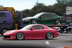 jdmlifestyle:  FD on BBS LMs Photo By: AUTOnGRAPHIC   Is that a Chaser on the tow truck? Dope.