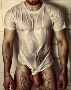 arabgaysecrets:  Beard, hairy arms, hairy legs, and huge cock. Thank you for existing mr! 