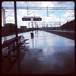 Thunderstorm at Lahti railway station, summer 2012.