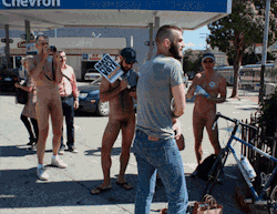 andybodies:  Abeardedboy joins in at the San Francisco Nude-In, September 2012. 