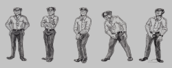 sleepingkittefordes:   Here’s the Scale of Desperation, with Dr. Kurata as the victim model! &lt;3 From left to right: 1. This Kurata has an empty bladder. He does not have to pee at all. He is calm, cool, and collected. And hawt. 2. This Kurata is