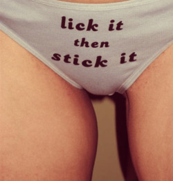 lace-and-ribbons-galore:  pornisnewblack:  Song  I think I’m just gonna start up a collection of witty panties to go along with my sexy panty collection :)