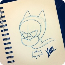 bettyfelon:  NYCC 2012 swag: Batman sketch &amp; JL8 button set from Yale Stewart. I almost left NYCC without stopping by Yale Stewart’s table, but luckily, I was reminded to run back to Artist Alley after spotting someone with a JL8 Batman print on