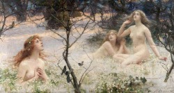labellefilleart:  Spring’s Awakening, The Snow Maidens, Henrietta Rae