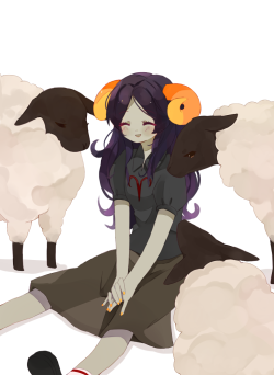 plushi:  aradia the cute little sheep girl and friends you have to know i lovee sheep! 