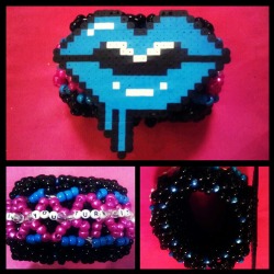 This is the only one I&rsquo;ve finished fully so far. Kaskade &ldquo;Turn It Down&rdquo; cuff for David. :3