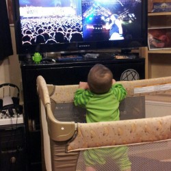 9 months old and already one of the most hard core iron maiden fans I know