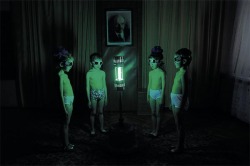  children in Soviet Russia exposing their bodies to a uv lamp to make up for the lack of sun they were getting 