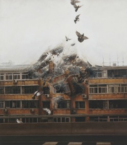 myedol:  Exhale by Jeremy Geddes These incredible hyperrealistic surreal paintings are taken from Jeremy Geddes’ upcoming exhibition in New York’s Jonathan Levine Gallery entitled, Exhale. The exhibition will include 17 meticulously painted works