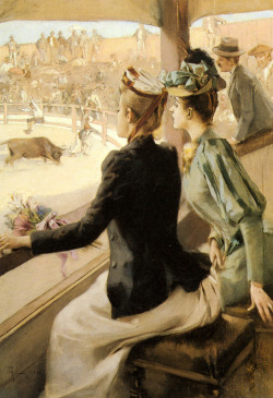 the-garden-of-delights:  “At The Bullfight” by Albert Lynch (1851-1912). 