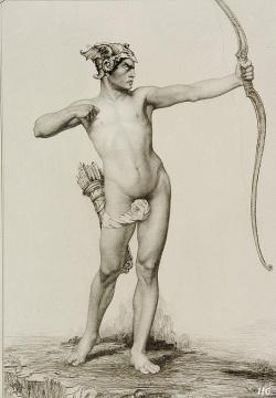 hadrian6:  Archer. male nude study. 1914. Andre Etienne Leon Auguste Buthaud. 