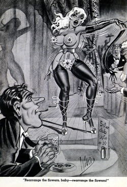      Burlesk cartoon by Bill Ward..   Scanned from the pages of the October ‘60 issue of ‘Men’s Digest’ magazine..     