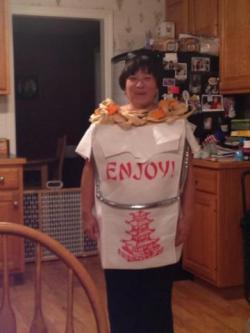  st4ndt4ll: my mom just walked in my kitchen wearing her halloween costume and i literally spit up all my food and almost died. 