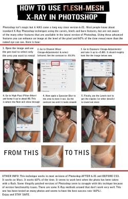 hotsexting:  X-Ray Photoshop technique. (Flesh