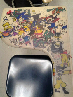deaddreamers:  charlieslikewoah:  corn-holio:  littledevildog:  usmc-oorah:  This should be in a museum  This is beautiful.  This happened at my school.. and I know who did it hahahaha omg  That is fucking awesome.  this is the best thing i’ve ever