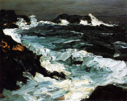 theburnthatkeepseverything:  Robert Henri.Â Rough Seas Near Lobster Point. 1903. 