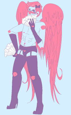 thedevilwearssamwinchester:  okay this is the last of the embarrassing art vomit then iâ€™m gonna go crawl under a rug and try to poltergeist myself into a different dimension i just have like this weird thing for pink hair and also panties and also burle
