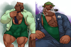 grisbear:  Been a while. I guess I just didn’t have anything bear-related in a while :3 Have some “Puffin’ Papa” teehee 