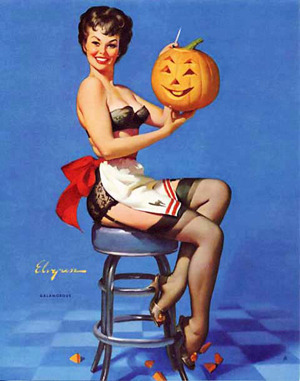 Porn vintagegal:  Vintage Halloween Pin-ups c. photos