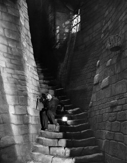 oldhollywood:  Dwight Frye in Frankenstein (1931, dir. James Whale) Set design by Herman Rosse &amp; Charles D. Hall (via) 