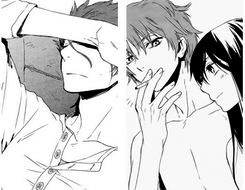 niiichan:   Male Rule of Homra ; always show off delectable, biteable, unfable collar bones to make the fangirls and fanboys melt in their pants.  Our Fine Examples . Souh Mikoto Chitose Yō Yata Misaki Eric Surt 
