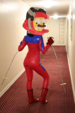 theblackhood:  twofish:  awomanking:  stupid sexy flanders.  THE MOST AMAZING COSTUME EVER.   NOTHING AT ALL 