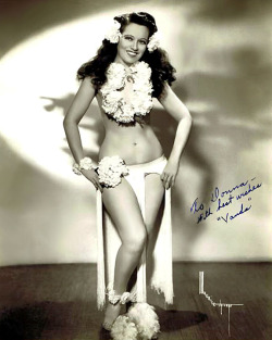    Vanda Vintage 40’s-era promo photo personalized to fellow dancer Donna Leslie: “To Donna — With best wishes — Vanda ”..   